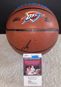 LUGUENTZ LOU DORT SIGNED OKC OKLAHOMA CITY THUNDER NBA LOGO BASKETBALL JSA - Picture 1 of 3
