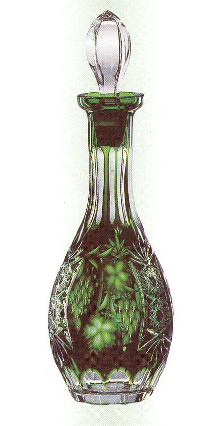 Weinkaraffe Traube Nachtmann,smaragdgrün , Neu und 1. Wahl Bleikristall 0,75l - Bild 1 von 1