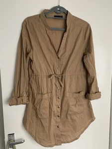 Camicia Next marrone manica lunga con bottoni e cravatta in vita taglia 10 - Foto 1 di 5