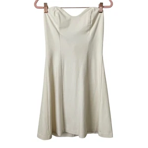 Amanda Uprichard Kleid Damen Small Creme Trägerlos Strick Mini Braut Cocktail - Bild 1 von 11