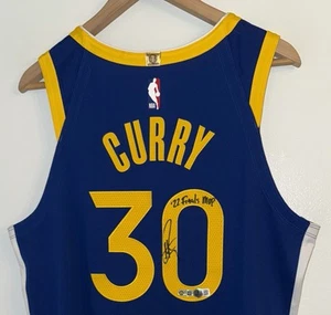 Stephen Curry '22 Finals MVP Signed Warriors Nike ADV Authentic Jersey USASM BAS - Picture 1 of 14