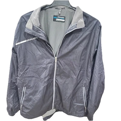 Chaqueta cortavientos Bauer Team negra cremallera completa XXL hockey calentamiento ligero Foto 1 de 4