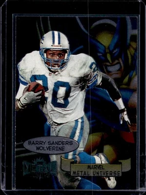 1997 Skybox Metal Universe Barry Sanders Marvel #1 Lions - Image 1 of 2