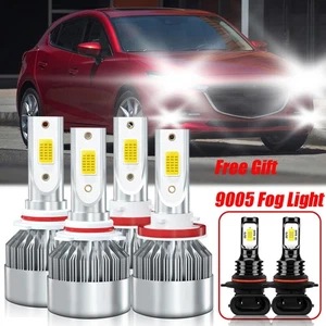 For Mazda 3 2010-2012 LED Headlight Hi/Lo Beam+ Fog Light Bulb Bright White - Picture 1 of 11