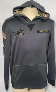 Nike 2022 Detroit Lions Salute to Service Hoodie Mens Small Youth XL ~ Used - Picture 1 of 15