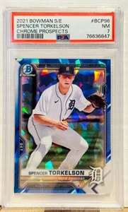 2021 Bowman S/E BCP96 Spencer Torkelson Chr. Prospect PSA NM 7 RC Detroit Tigers - Picture 1 of 2