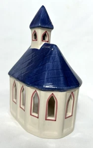 Ursula Leyk Lichthaus Teelichthaus Keramik Kirche Handarbeit Alpendorf - Bild 1 von 7