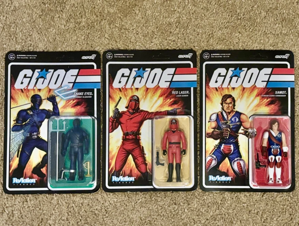 Super7 G.I. Joe Red Laser Gunner ReAction Figures Wave 5 Cobra Action Figure