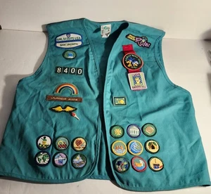 Vintage Girl Scout Junior Aide Vest With Patches - Picture 1 of 5