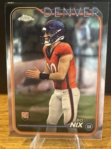 Bo Nix 2024 Topps Chrome Football RC Denver Broncos Base #206 Rookie - Picture 1 of 2