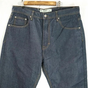 Akademiks Jeans Uomo 32x30 Jeanius Denim Scuro Pantaloni Dritti - Foto 1 di 9
