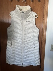 Columbia Women’s Omni Heat Long Vest Size Large Ivory - Picture 1 of 7