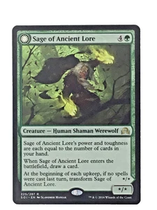 MTG Double Faced Card Sage of Ancient Lore Werewolf Hunger Shadows Wizards Coast - Picture 1 of 24