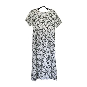 Vestido De Colección Floral Midi Cottagecore Para Mujer M Verde Oliva Boho Hadas Jardín Pradera - Imagen 1 de 9