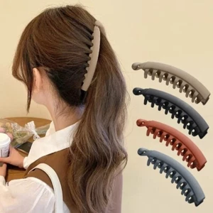 Fermaglio per capelli a banana lungo grande medio fermaglio per capelli forte accessori donna UK - Foto 1 di 77