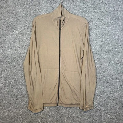 Suéter James Perse Para Hombres 3 Tostado Cremallera Completa Sudadera Bolsillos Ligero Foto 1 de 4