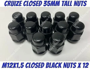 Tuercas de rueda de aleación negras x 12 m12x1.5 Subaru Trezia Suzuki Cappucino Vitara - Imagen 1 de 1