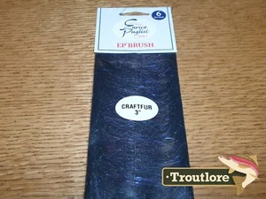 EP CRAFT FUR BRUSH - BLACK / BLACK by ENRICO PUGLISI - NEW FLY TYING DUBBING - Picture 1 of 5