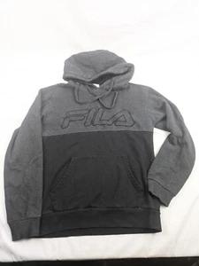 Vintage Fila Pullover Sweater Size Small Black Grey Hoodie - Bild 1 von 8