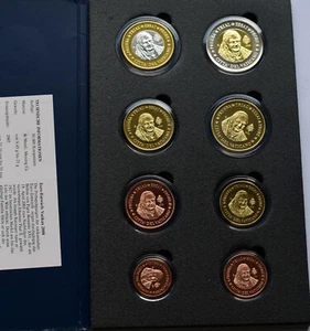 RARE VATICAN 2008 SET EURO COINS SPECIMEN PATTERN PROTOTYPE ESSAI PRE LIRA + BOX - Picture 1 of 10