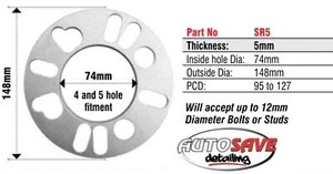 E-Tech Spurverbreiterungen 5mm Paar - Bild 1 von 1