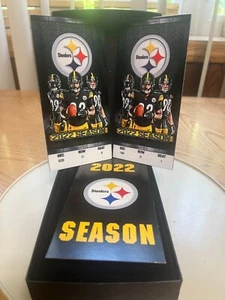 Billetes conmemorativos de metal de los Pittsburgh Steelers 2022 boleto de temporada de recuerdo - Imagen 1 de 4