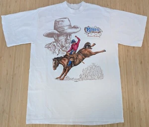 Vintage Rodeo Bronc Riding T-Shirt, Hazelwood 1993, Gr. XL - Top Zustand - Bild 1 von 10