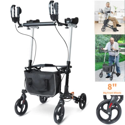 DRIPEX Upright Rollator Mobility Walker lightweight Walking Medical w/ Aid Support&Seat