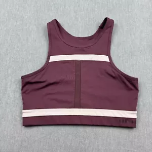 Nike Sports Bra Large Purple Run DVN Division Longline Stretch Running Yoga Gym - Picture 1 of 11