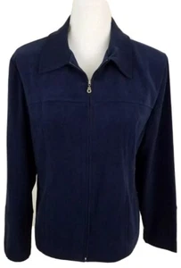 NORTON STUDIO~Women's Size 8~Navy Blue Zip-Up Lightweight Jacket Blazer Stretch. - Picture 1 of 8