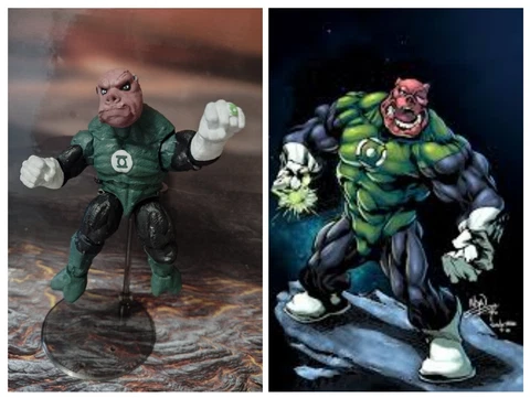 4" 3.75" 3 3/4 Custom Action Figure Kilowog Green Lantern Marvel Universe Scale Cover