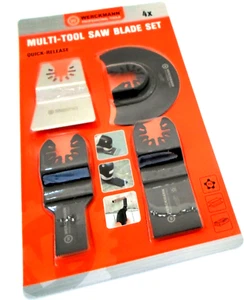 Multitool Sägeblatt 4er Set Vibrationssäge Tauchsägeblatt Edelstahl Bi-Metall - Bild 1 von 5