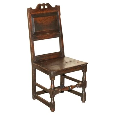 ANTIQUE CIRCA 1660-1680 CHARLES II ENGLISH OAK 17TH CENTURY OCCASIONAL CHAIR - Image 1 of 4