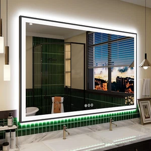 55X36 Large Light Bathroom Mirror - Backlit and Front Lighted LED Wall-Mounted V - Picture 1 of 7