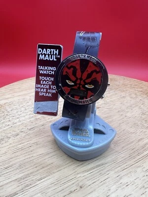 Reloj Star Wars Episodio 1, Darth Maul Talking "Ultra Raro" Hombre/Niño Nuevo en Caja Foto 1 de 4