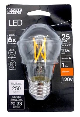 Soft White Dimmable 120V LED Light Bulb 25W | A15 | E26 | BPA1525927CAFIL/HDRP - Image 1 of 2
