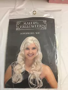 NUEVO SUPERMODELO ADULTO PELUCA RUBIA DISFRAZ TALLA ÚNICA VESTIDO DE HALLOWEEN - Imagen 1 de 3