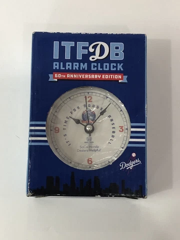 Los Angeles Dodgers 60th Anniversary Alarm Clock SGA 4-24-18 Baseball Cover