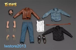 US Top Copy 1/6 TC001 Wolverine Logan Claw Head Clothes For 12" Male Figure Body - Picture 1 of 12