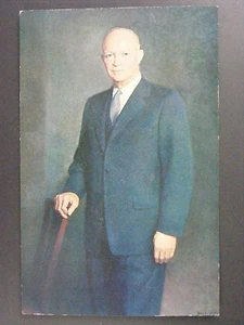 Postal retrato museo Abilene Kansas presidente Dwight D Eisenhower años 50 de colección - Imagen 1 de 2