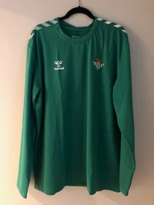 Real Betis Balompie Hummel L/S Shirt Training Sweat Top EU 2XL US XL NWT Green - Picture 1 of 5