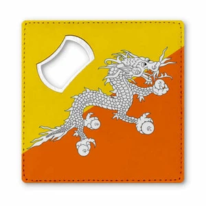 Poly Leather Coaster and Bottle Opener - Flag of BTN - Foto 1 di 3