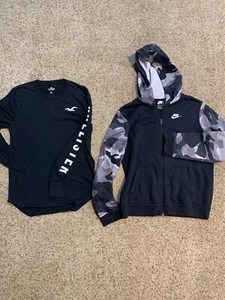 Sudadera con capucha y camisa Hollister Nike con cremallera para niños - Imagen 1 de 3