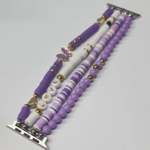 Purple Beaded Apple Watch Band - Zdjęcie 1 z 1