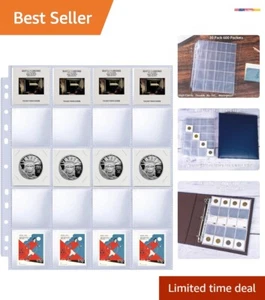 Ultra-Clear Coin Flip Sleeve Organizer with 20 Pocket Pages - 3 Ring Binder - Picture 1 of 8