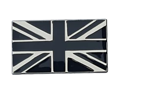 Patriotic Black Union Jack Flag Metal Enamel Pin Badge Great Britain GB UKSeller - Picture 1 of 9