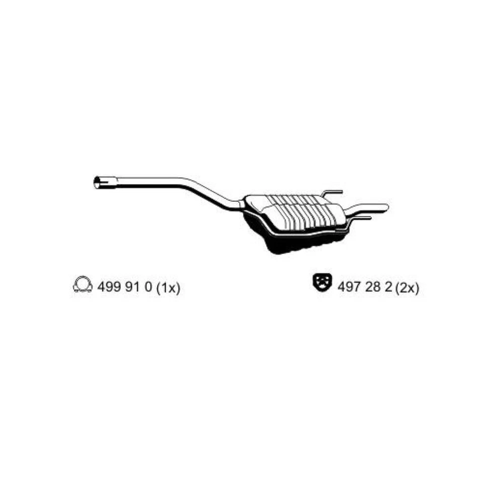 ERNST Silenziatore Marmitta per Mercedes Benz Classe C - Immagine 1 di 1