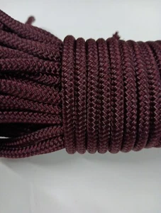 1/4 x 100 ft. Double Braid-Yacht Braid polyester rope. Burgundy - Bild 1 von 3