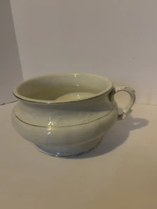 Vintage K. T. & K. Co. Halbglas Porzellan Kammertopf 1 Griff - Bild 1 von 7