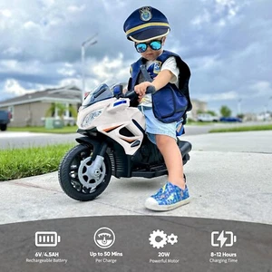Motocicleta Policía Eléctrica Para Niños de 18-30 meses con luces y música 6V - Bild 1 von 9